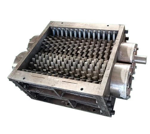 เครื่องย่อยขยะพลาสติกและโลหะ 2 แกน ขนาดเล็ก สำหรับเศษอาหารและไม้ รุ่นอเนกประสงค์