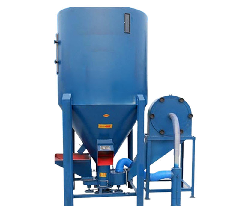 เครื่องบดและผสมอาหารสัตว์ 2 ตัน สตีลชุบสังกะสี สำหรับฟาร์มและการเลี้ยงสัตว์