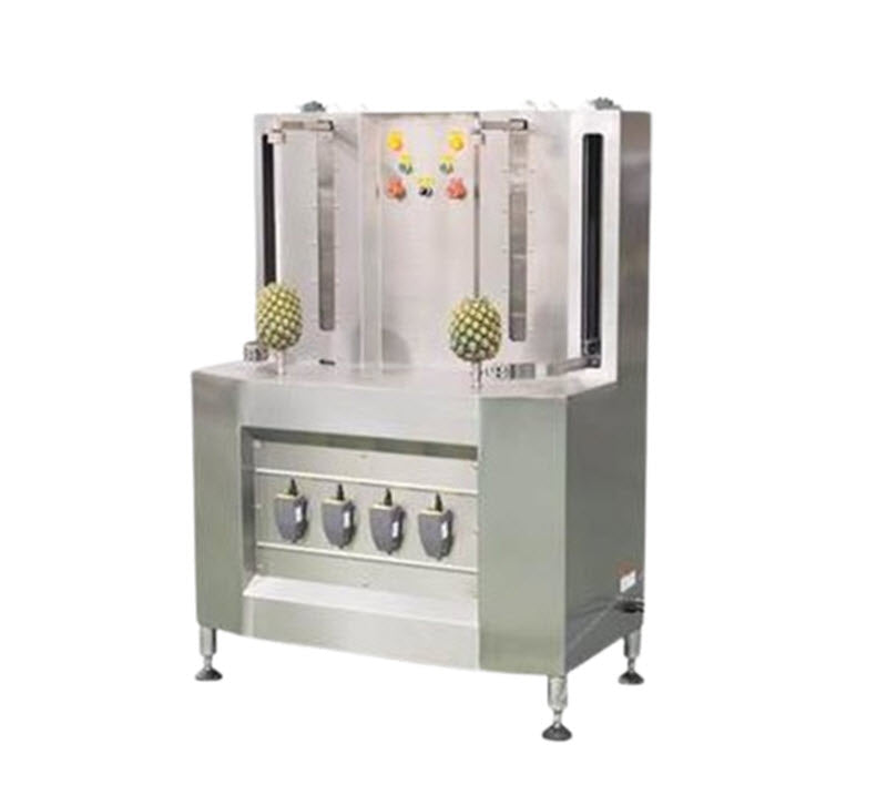 เครื่องแปรรูปผลไม้ขนาดกลาง-ใหญ่ รุ่นสองหัว ทำความสะอาด แกะเมล็ด สำหรับสับปะรด ฟักทอง มะละกอ