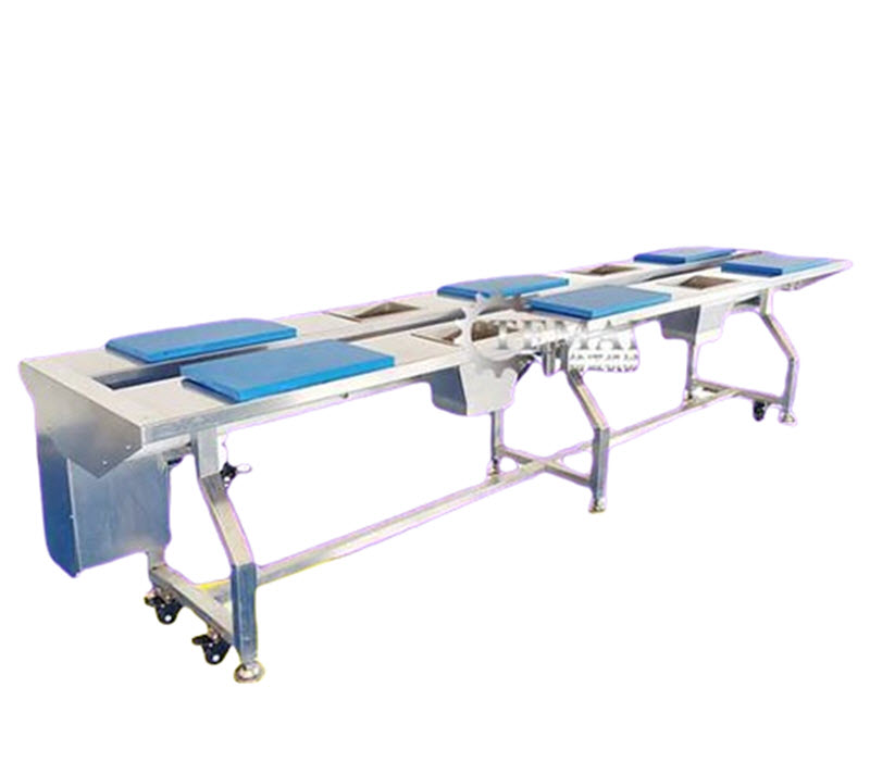 เครื่องคัดเลือกผักเชิงพาณิชย์ รุ่นใหญ่ ระบบสายพานคัดเลือกผลไม้ 6 สถานี ขนาดใหญ่