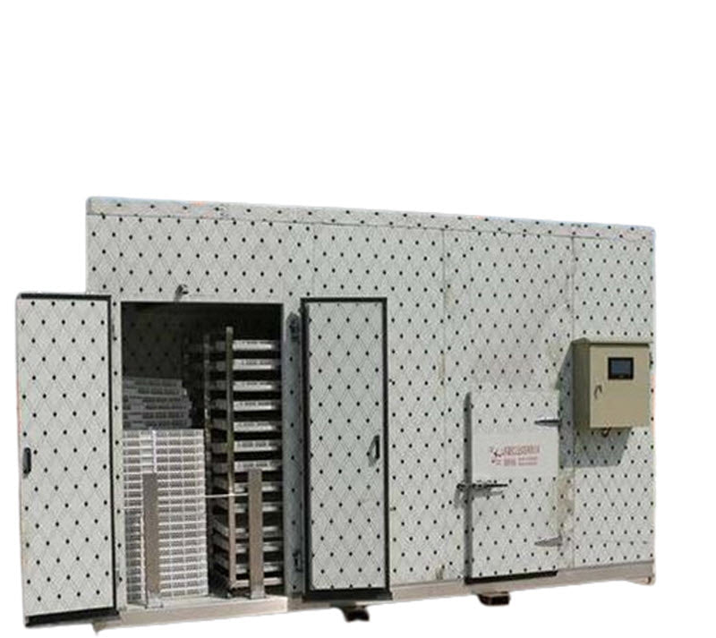 เครื่องอบแห้งผลไม้ขนาดใหญ่ สำหรับแปรรูปสตรอว์เบอร์รี, กีวี, มะม่วง, และพีช รุ่นใหม่