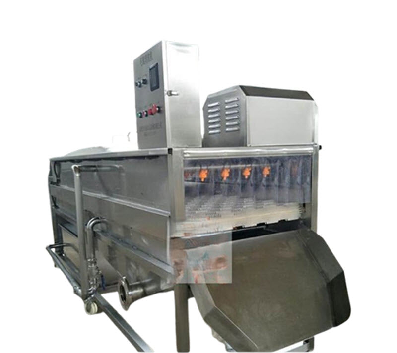 เครื่องล้างผักผลไม้ รุ่น平行式毛辊 ขนาดเล็ก สำหรับล้างแครอท ส้มโอ ส้ม - ระบบพ่นน้ำ