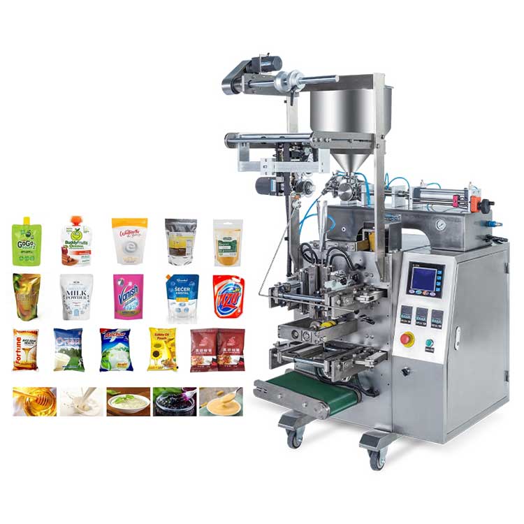เครื่องบรรจุของเหลว พร้อมแพ็คซอง Electric Liquid Filling and Packing Machine รุ่น SL-380