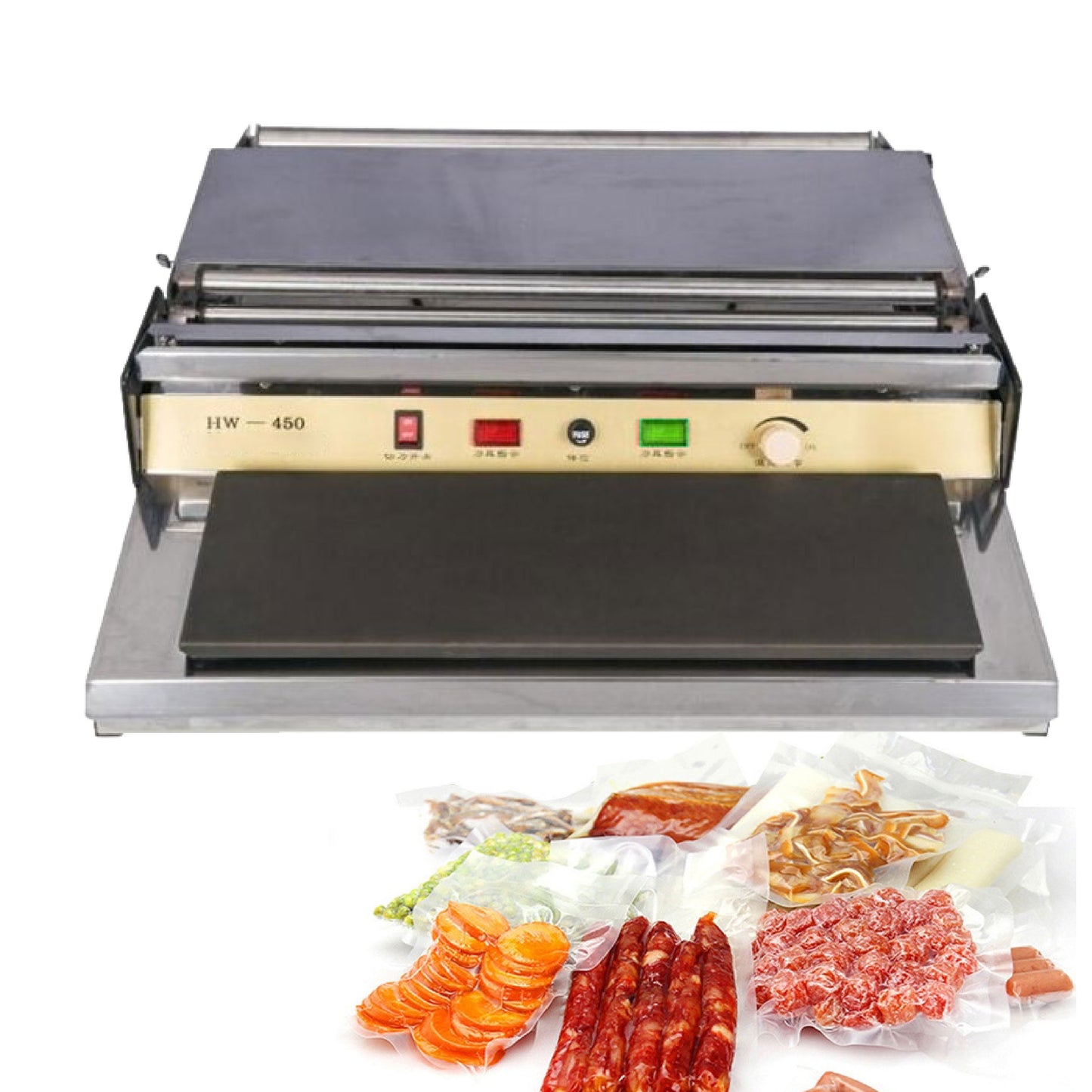 เครื่องห่อถาดอาหาร แรปพลาสติก plastic wrap machine hw-450