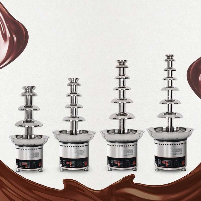 เครื่องทำชอคโกแลตฟองดูว์ เครื่องละลายช็อคโกแลต 304# stainless steel 4/5/6/7