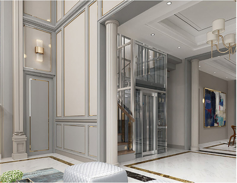 ลิฟต์โดยสารและลิฟต์แก้วทรงกลม-ทรงเหลี่ยม พร้อมดีไซน์หรู Luxury Passenger & Observation Elevators – Gold