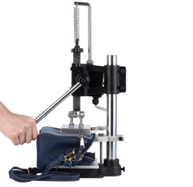 เครื่องปั๊มโลโก้ มือโยก ฟลอยด์ ปั๊มนูน เจาะ หนัง 500 วัตต์ 0-400C JXY-SD160B ขนาดตัวปั๊ม 8x10cm