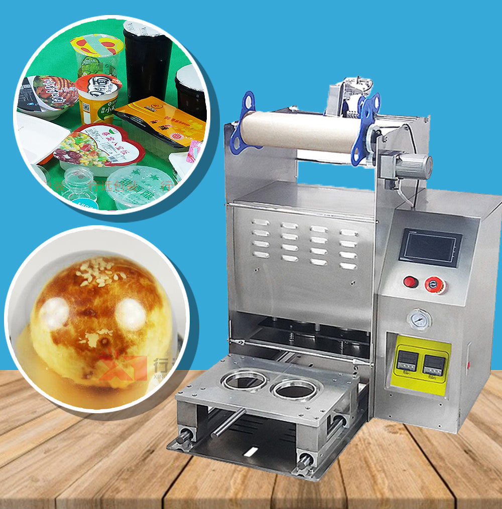 เครื่องปิดฝาแก้ว ถาดอาหาร ฝากล่อง Automatic cup sealing machine