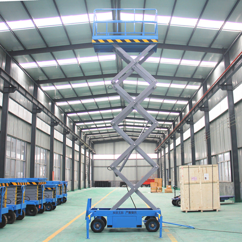 กระเช้ายกคน รถกระเช้าไฟฟ้า Electric Power Scissor Lifting Platform กระเช้าไฟฟ้า แบบขากรรไกร