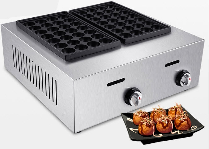 เตาทาโกะยากิ Takoyaki Octopus dumpling machine, 7-hole non-stick grill for homemade Japanese street food, easy to use and clean, perfect for parties
