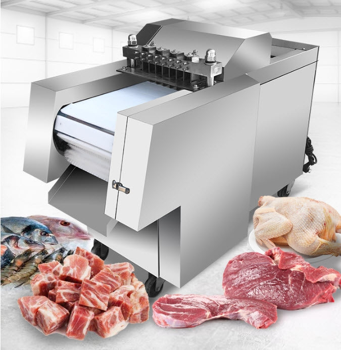 เครื่องสับไก่ไฟฟ้า Fully automatic chicken cutting machine for effortless food prep, high efficiency, precise cuts, and easy cleaning