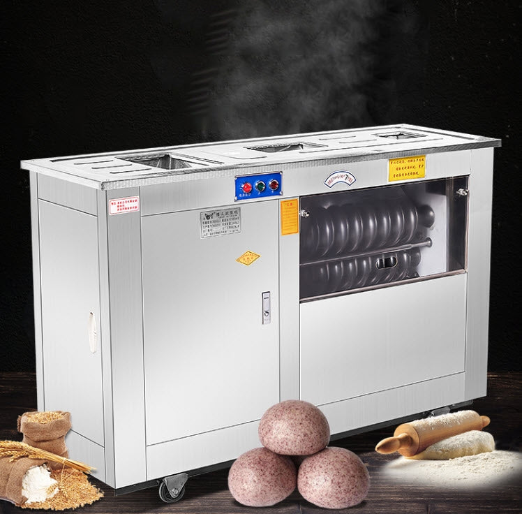 เครื่องปั้นแป้งกลม ระบบสกรู double-roll screw steamed bun round machine
