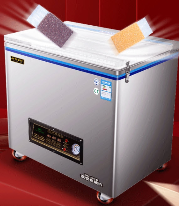 เครื่องซีลสูญญากาศ ข้าว แบบบล็อค vacuum machine brick packaging bag