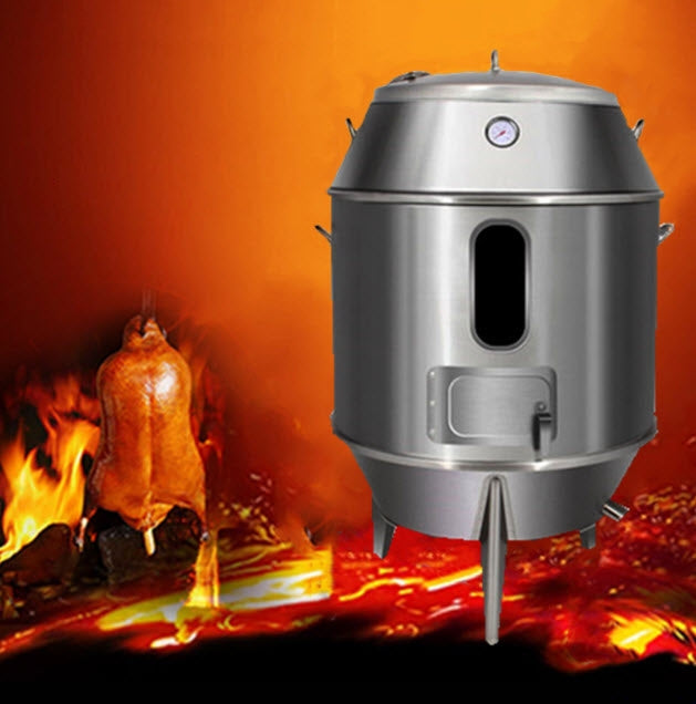 ถังอบเป็ด เตาอพอลโล เครื่องย่างเป็ด ไก่ แกะ ห่าน แบบ 2 ระบบ แก๊ส และ เตาถ่าน roast duck double-layer thick stainless