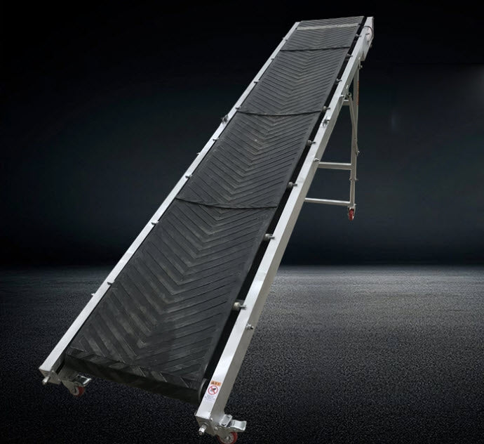 สายพานลำเลียง ยาว 3 – 6เมตร ข้าวเปลือก ข้าวโพด กระสอบ ลัง กล่อง ดิน folding lift conveyor belt