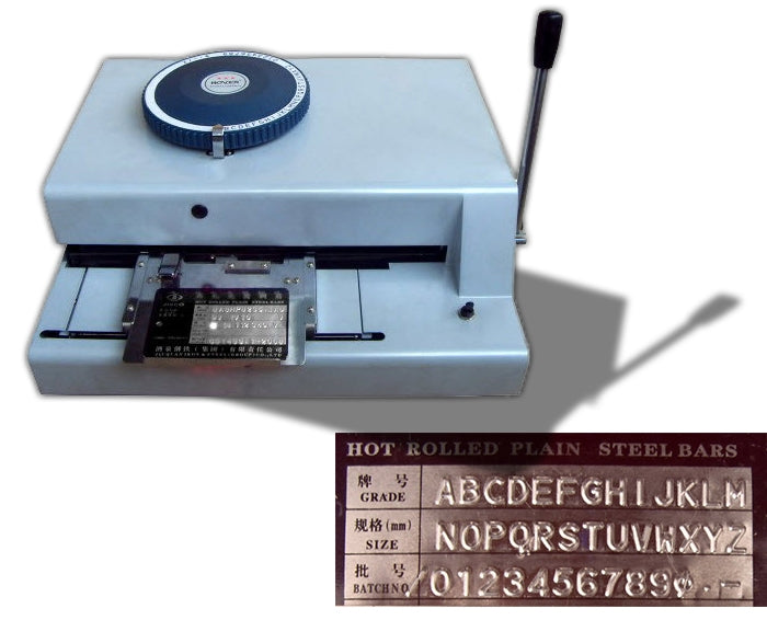 เครืองปั๊มเนมเพลท ตัวอักษรนูน WSDM-41D metal plate embossing machin