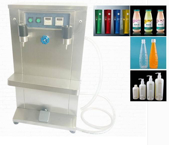 เครื่องบรรจุของเหลว ML-W10 2 หัวจ่าย W10 electric self-suction filling machine