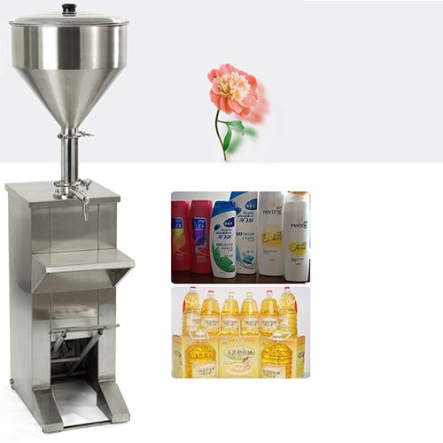 เครื่องบรรจุของเหลว เท้าเหยียบ manual Vertical pedal paste filling machine