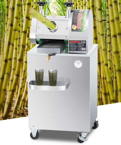 เครื่องคั้นน้ำอ้อยไฟฟ้า SY-300B เครื่องคั้นน้ำอ้อยอัตโนมัติสำหรับบ้านและธุรกิจ ผลผลิตสูง ใช้งานง่ายและปลอดภัย