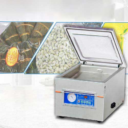 เครื่องซีลสูญญากาศ DZ-260B อุตสาหกรรม กำลังไฟ 120w อัตโนมัติ 1-4 ถุง/นาที สูญญากาศของที่มีน้ำได้