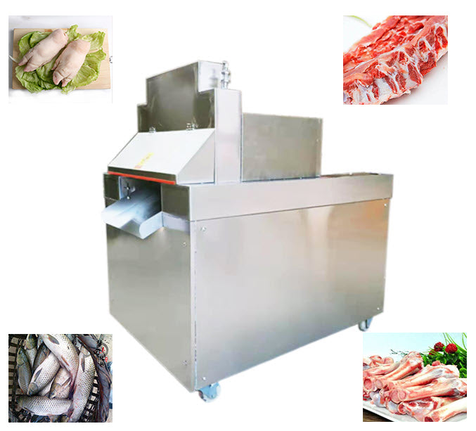 เครื่องหั่นเนื้อแช่แข็ง ซี่โครงหมู วัว ปลาแช่แข็ง Heavy duty Large-scale automatic bone cutting machine, commercial ribs chop machine, cut frozen meat, fish, trotters,