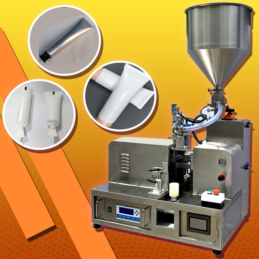 เครื่องบรรจุ ครีม หลอด พร้อมตัด ultrasonic tube aluminum plastic tube quantitative filling and sealing machine automatic cutting