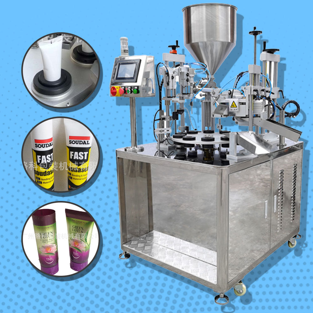 เครื่องบรรจุพร้อมซีล ยาสีฟัน ครีม กาว พร้อมตัด Toothpaste Tube Filling and Sealing Machine