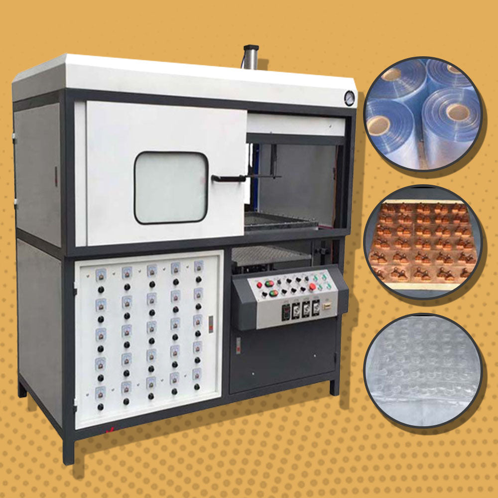 เครื่องขึ้นรูปพลาสติก หน้ากาก สูญญากาศ ทำโมล LK-61A 0.75kw blister forming machine automatic blister