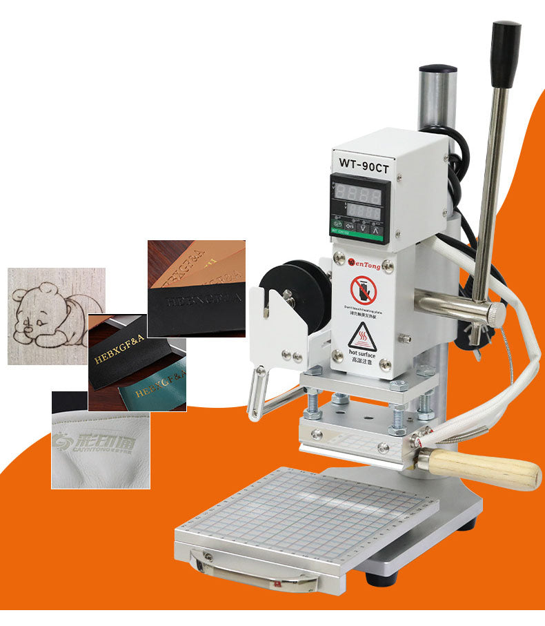 เครื่องปั๊มโลโก้ แบบมือโยก Manual Heat Stamping Machine รุ่น WT-90T เครื่องปั๊มฟลอยด์