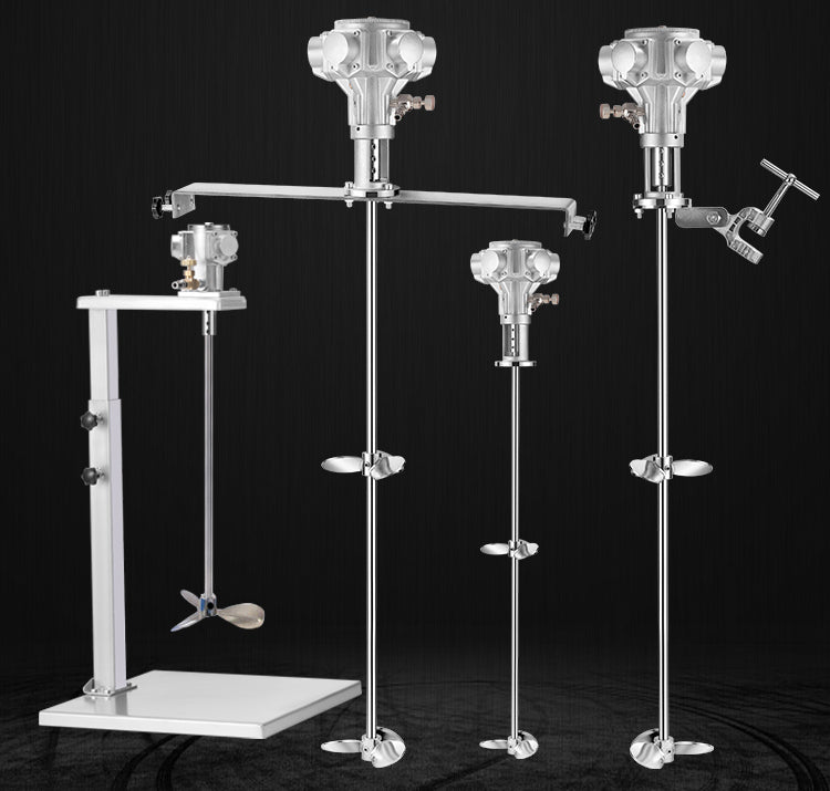 แท่นกวน Portable Pneumatic Mixer แท่นผสมสี หมึก ต่อปั๊มลม วัสดุอลูมิเนียม/สเตนเลส