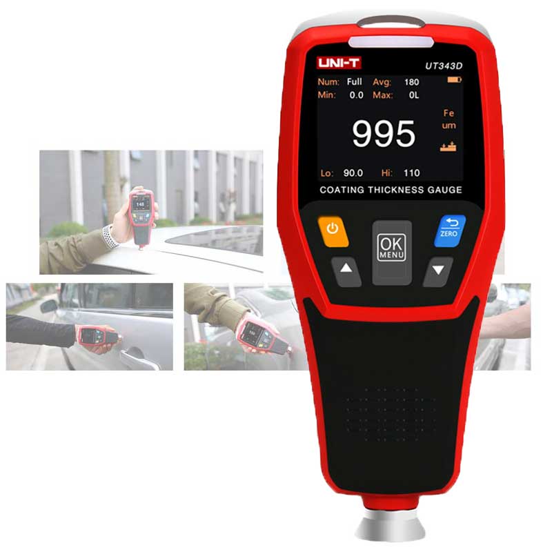 เครื่องวัดความหนาสี Coating Thickness Gages รุ่น UT343D ตรวจจับความหนาฟิล์ม เคลือบสี เคลือบฟิล์ม