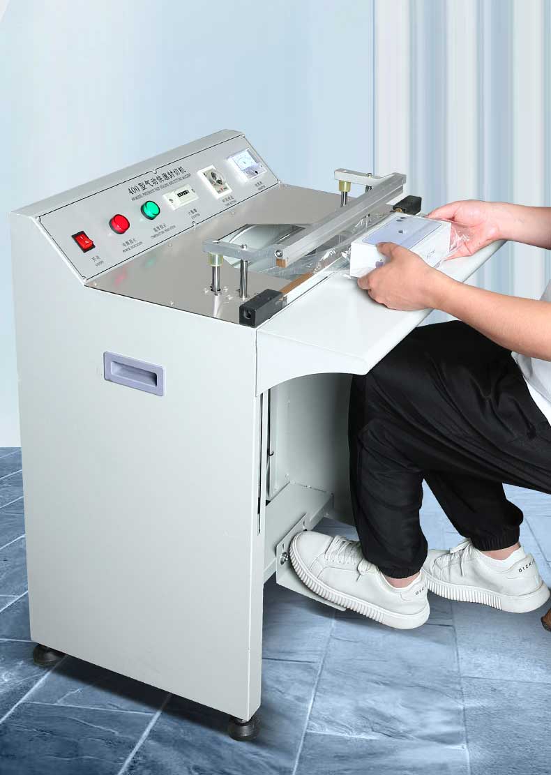 เครื่องซีลปากถุง ระบบลม Pneumatic Plastic Bag Sealing Machine แบบเท้าเหยียบ แถบซีลยาว 400/600 มม.