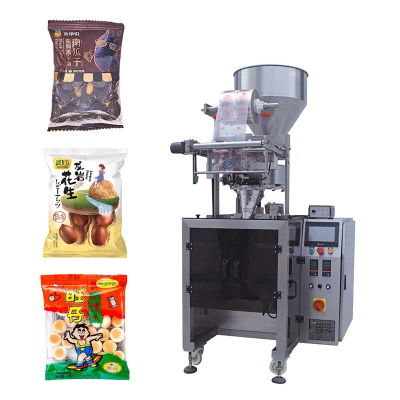 เครื่องแพ็คบรรจุซองอัตโนมัติ Automatic Filling and Packing Machine รุ่น SW-2030A วัสดุสเตนเลส 304 บรรจุถั่ว แพ็คซอง
