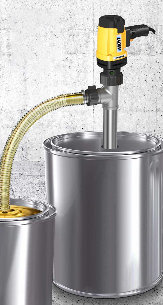เครื่องสูบน้ำมัน Portable Electric Oil Pump ท่อดูดน้ำ วัสดุ สเตนเลส 304 FOOD GRADE เครื่องสูบน้ำจากถัง