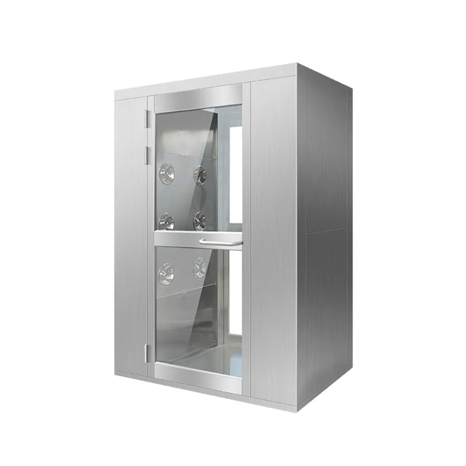 ตู้เป่าลมทางเข้าห้องคลีนรูม Air Shower สำหรับการทำความสะอาดฝุ่นละออง ระบบอัตโนมัติประหยัดพลังงาน แข็งแรงทนทาน