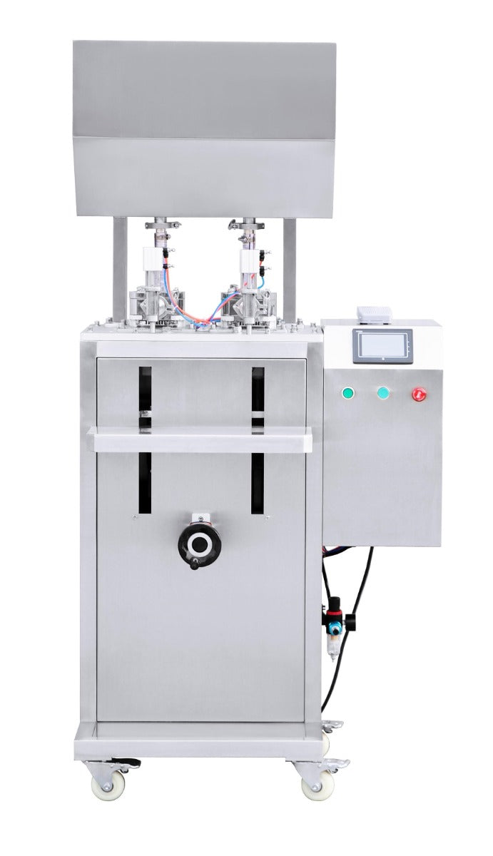 เครื่องบรรจุแบบกึ่งอัตโนมัติหัวคู่ ควบคุมด้วยเซอร์โว พร้อมปั๊มโรเตอร์และถังทรงตัว U รุ่น ZS-GTRP2