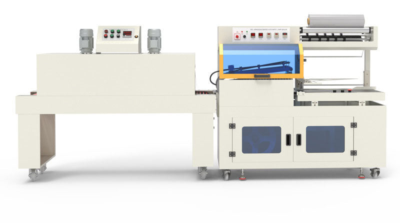 เครื่องตัด ห่อฟิล์ม ตู้อบฟิล์มหด Full Automatic Sealing and Heat Shrink Machine รุ่น 450L+BS4525