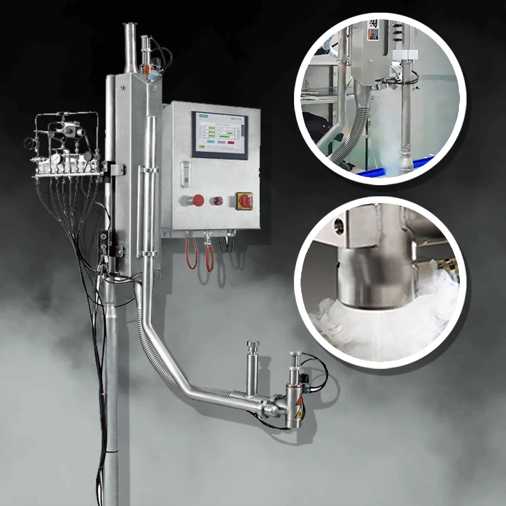 เครื่องหยอดก๊าซไนโตรเจน สำหรับอาหาร liquid nitrogen filling machine quick-freezing