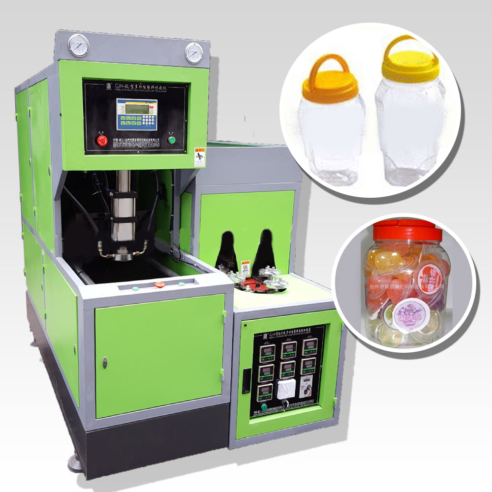 เครื่องเป่าขวดพลาสติก ขวดน้ำ PET/PP/PE 380V Semi- auto Wide Mouth Blow Molding 550kg 600-110(kg/h)