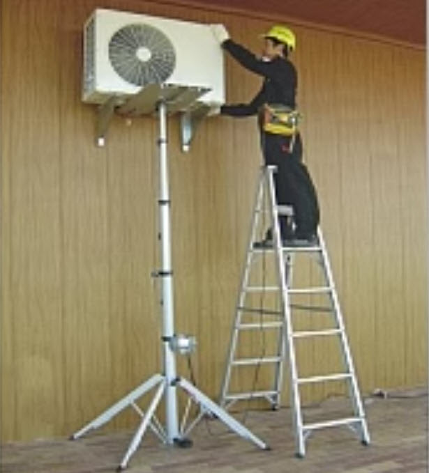 ลิฟท์ยกแอร์ 3.4, 5.2เมตร Aluminum Alloy Portable Lift for HVAC Installation, Heavy Duty, Adjustable Height, Easy to Use