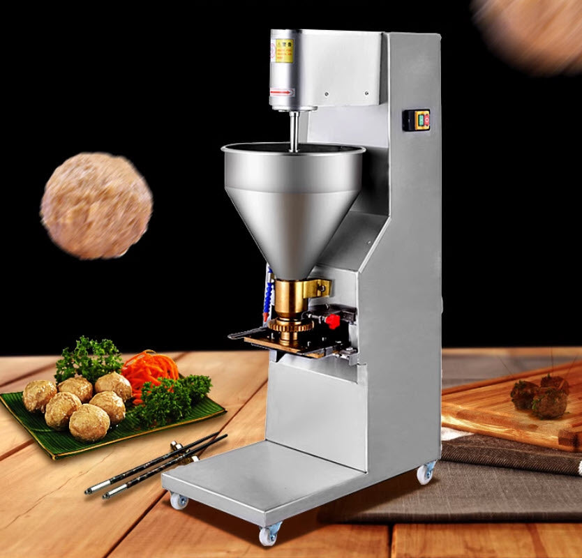 เครื่องปั้นลูกชิ้น เครื่องทำลูกชิ้น เครื่องบีบลูกชิ้น รุ่นตั้งโต๊ะ Meatball forming machine ขนาด 18 22 26mm
