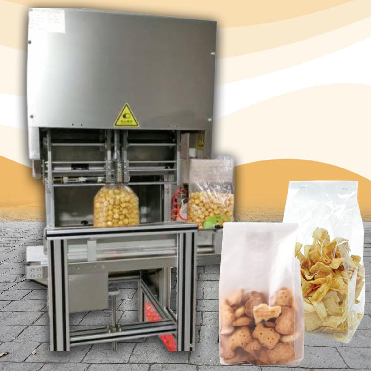 เครื่องมัดปากถุง จับจีบ Vertical automatic tying machine for efficient packaging, ideal for food, retail, and industrial use, easy to operate.