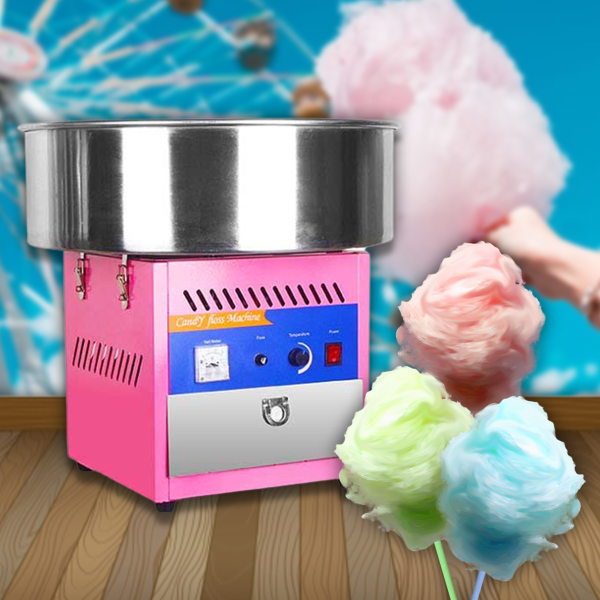 เครื่องทำสายไหม Candy Floss Machine รุ่น JL-MHT-D กำลังไฟ 1000W