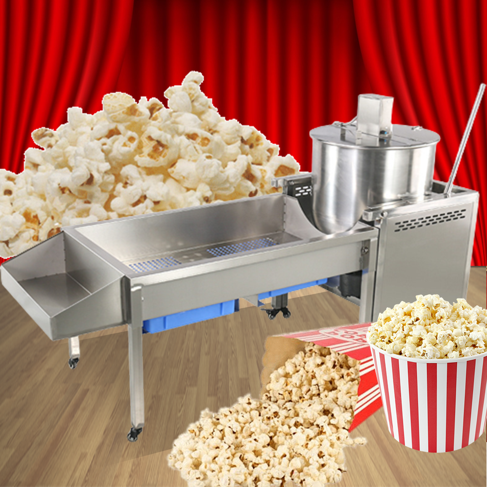 เครื่องทำป๊อปคอร์น Commercial Popcorn Machine ระบบแก๊ส 10 ออนซ์ สำหรับงานอีเวนต์และธุรกิจ สร้างป๊อปคอร์นกรอบอร่อย