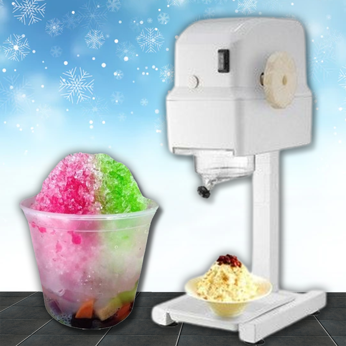 เครื่องทำน้ำแข็งใสไฟฟ้า เครื่องทำน้ำแข็งบิงซู Electric Ice Crusher กำลังไฟ 350 วัตต์