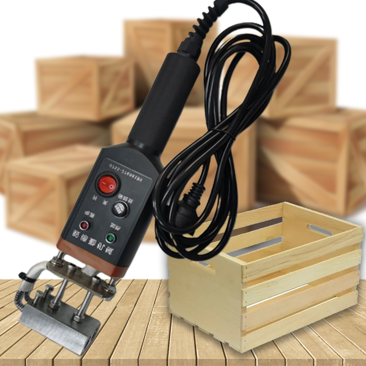 เครื่องปั๊มโลโก้ บนไม้ ประทับตราร้อน Wooden Box Heat Branding Machine รุ่น YD-101