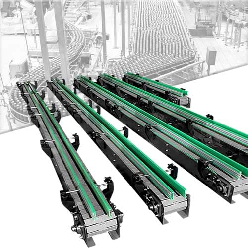 สายพานลำเลียง สายพานสแตนเลสสำหรับเครื่องดื่ม Flat top chain plate conveyor beverage beer ราคาต่อเมตร ราคาพร้อมขาตั้ง