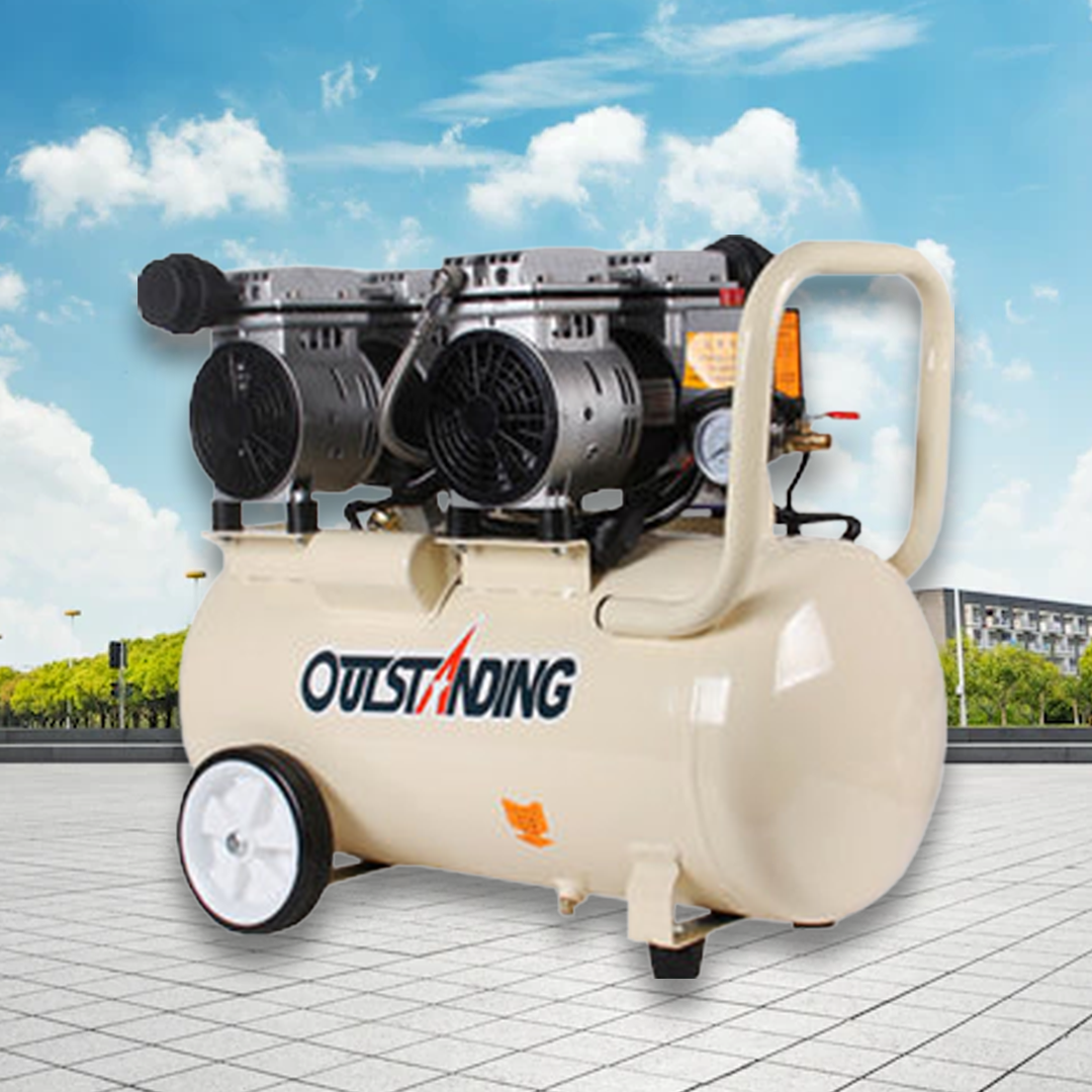 เครื่องปั๊มลม OUTSTANDING รุ่น OTS 750X2 50L แบบไม่ใช้น้ำมัน ขนาด 50 ลิตร