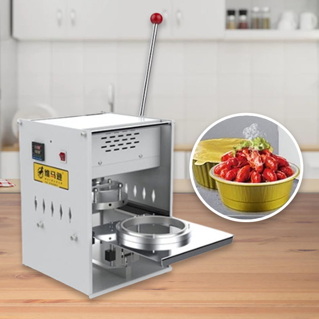 เครื่องซีลถ้วย ถาดกลม D250มม WM-S250 อุณหภูมิ 0-300°C สำหรับอาหารและเครื่องดื่ม ป้องกันการรั่วซึมและสดใหม่