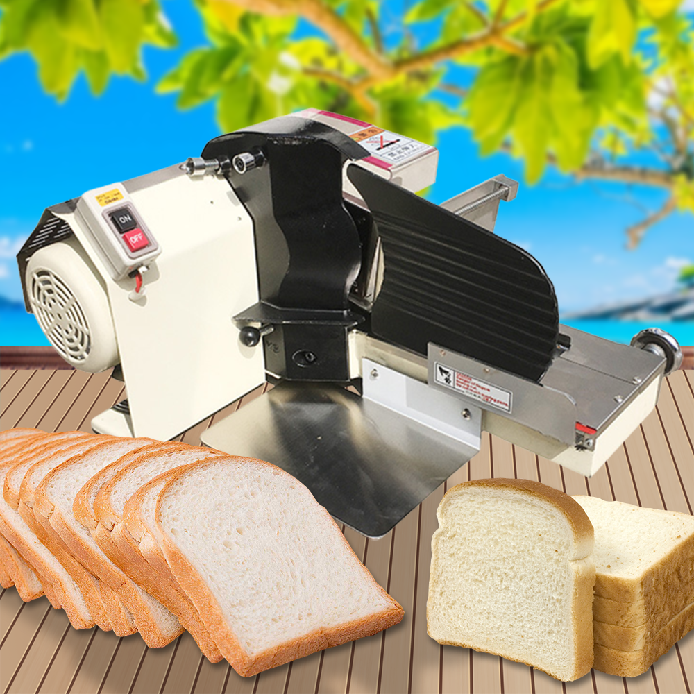 เครื่องตัดขนมปัง ความหนาของการตัดจะสม่ำเสมอ 0.4KW 24KG 500*400*330 SS-101 20-40 times/min เครื่องตัดคุกกี้ bread toast slicer cookie dough slicer